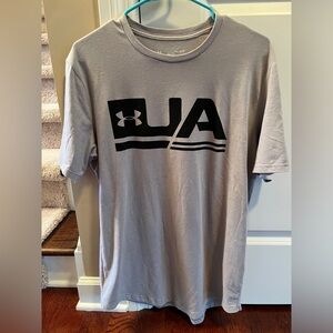 EUC-Men’s, Under Armour, Cotton Stretch, Loose, Heatgear, Lt Grey Shirt (Sz M)